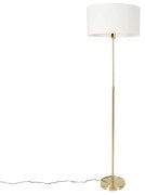 Stojaca lampa nastaviteľná zlatá s tienidlom bielym 50 cm - Parte