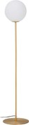 Biela/v zlatej farbe stojacia lampa so skleneným tienidlom (výška 165 cm) Brisia – Kave Home