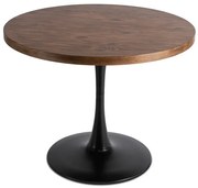 Jedálnský okrúhly stôl IRIS dub rustikalny čieny 100cm - vintino.sk