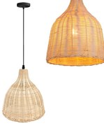 Toolight Natural, stropné svietidlo 1xE27 APP1645-1CP, prírodná hnedá, OSW-05113