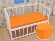Detské jersey napínacie prestieradlo do postieľky JR-006 Oranžové 60 x 120 x 10 cm - do postieľky