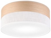 Stropné svietidlo SIRJA WOOD 1xE27/15W/230V pr. 35 cm biela/dub