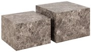 Sada 2 ks konferenčních stolků Dice hnědý mramor