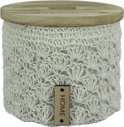 Okrúhly háčkovaný košík m.pr.21cm h18cm