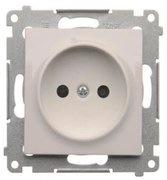 DG1Z/11 Zásuvka bez uzemnenia jednotlivý biely