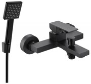Mexen Uno R45 vaňová batéria so sprchovacím setom, čierna - 7143R45-70