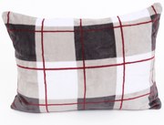 Obliečka na vankúš mikroplyš Exclusive 50 × 70 cm - Kocky šedočervené