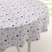 Biante Detský bavlnený okrúhly obrus Sandra SA-199 Autíčka a autobusy Ø 120 cm