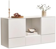 Biela nízka závesná komoda 135x68 cm Edge by Hammel – Hammel Furniture