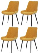 Sada jedálenských stoličiek DCL-218 YEL2, 4 ks