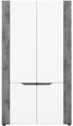 Skriňa Brando 2d B07 Biela/Betón