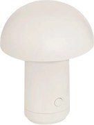 LED stolná lampa FUNGHI 11,2 cm, biela