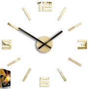 3D nalepovacie hodiny Reden zlaté zrkadlové