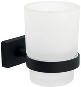 Novaservis - Držiak zubných kefiek GRETA, čierna matná, AGR03BL