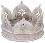 Vintage kovový dekoratívny svietnik koruna - 18*15*11cm
