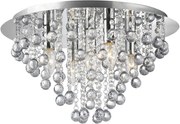 Toolight Toolight, Krištáľová stropná lampa APP514-5C 5xE14, chrómová, OSW-00071