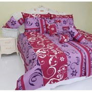 Obliečky Lilien fialové satén EMI, Štandardný set jednolôžko obsahuje 1x 140x200 + 1x 70x90