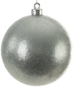 VIANOČNÁ BANKA NA STROMČEK SADA 4 KS (FI) 10 CM STRIEBORNÁ