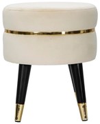 Krémová zamatová podnožka Paris – Mauro Ferretti