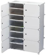 Hogler 3404 Variabilný policový systém 16 políc 128 x 84 x 32 cm, biely