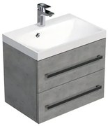 Kúpeľňová skrinka s umývadlom SAT Cube Way 60x53x40 cm betón CUBE260ZBE, 1 ks