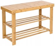 Botník MILOS s policami, bambusový