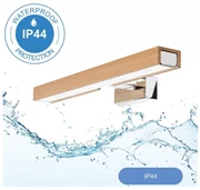 Brilagi-LED Kúpeľňové osvetlenie zrkadla WOODY MIRROR LED/8W/230V IP44 dub/chróm BG0887