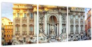 Obraz - Fontána di Trevi (s hodinami) (90x30 cm)