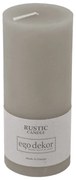 Sivá sviečka Rustic candles by Ego dekor Rust, doba horenia 58 h