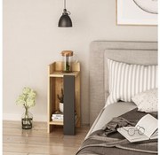 Nočný stolík ELOS 60x25 cm hnedá/antracit