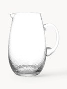 Veľký ručne fúkaný džbán's tepaným povrchom Hammered, 2 l