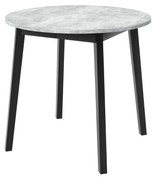 Rozkladací jedálenský stôl 90 cm Kertare S 90 (sivý mramor + čierna) (pre 2-4 osoby). Vlastná spoľahlivá doprava až k Vám domov. 1105356