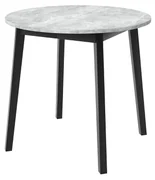 Rozkladací jedálenský stôl 90 cm Kertare S 90 (sivý mramor + čierna) (pre 2-4 osoby). Vlastná spoľahlivá doprava až k Vám domov. 1105356