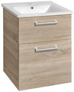 Aqualine Aqualine, VEGA umývadlová skrinka 50cm, 2xzásuvka, dub platin, VG853