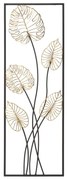 Kovová závesná dekorácia so vzorom listov Mauro Ferretti Luxy -A-, 31 x 90 cm