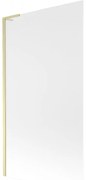 Mexen Next L, 1-krídlová vaňová zástena 100 x 150 cm, 6mm sklo námraza, zlatý matný profil, 895-100-000-03-30-55