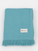 Vaflový pléd 140 x 180 cm - morská modrá