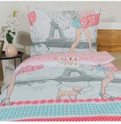 Detské obliečky Eiffel EMI, Štandardný set jednolôžko obsahuje 1x 140x200 + 1x 70x90