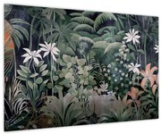 Obraz - Maľovaný vzor džungle (90x60 cm)