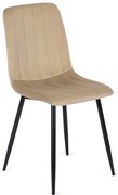 Vintino kreslo LAVA Velvet - bežová farba, nohy čierne - vintino.sk