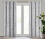 ZÁVES NA KRÚŽKOCH AGIS 140X250 CM STRIEBORNÁ