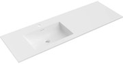 Mexen Otis, umývadlo na zapustenie 141 x 46,5 cm, ľavé, biela matná, 25181401L