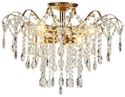 Brilagi - Prisadený luster CRYSTAL 6xE14/60W/230V zlatá BG1089