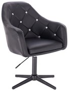 LuxuryForm DESIGN Kreslo ROMA na čiernom kríži - čierne