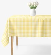 Goldea hranatý teflónový obrus - žlté kocky 80 x 80 cm