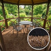 Europe Grass, Umelá tráva PartyGrass Brown, vyrezať kruh, šíře 4m, hnedá