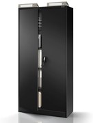 Kovová spisová skriňa JAN H, 900 x 1950 x 400 mm, čierna