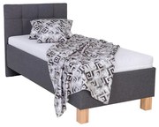 Čalúnená posteľ s matracom a úložným priestorom MARIA ONE 90x200 cm, sivá