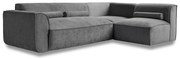 Sivá rohová pohovka (pravý roh) Flex Felix – Miuform