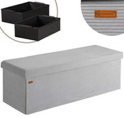 InternetovaZahrada Úložná lavica 114x38x38 cm - sivá